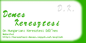 denes keresztesi business card